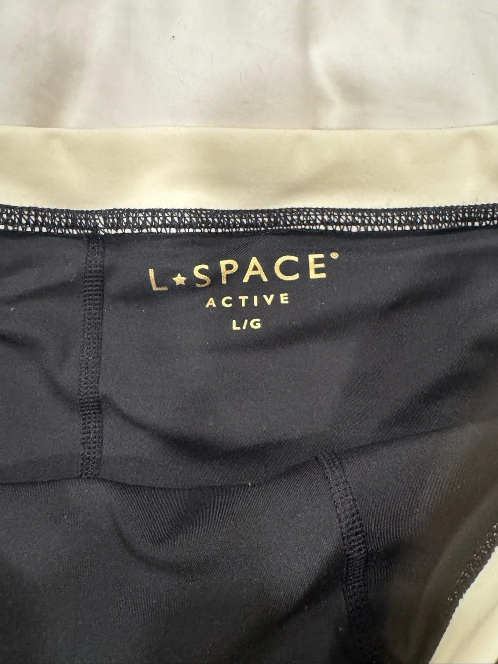 LSpace Black and Ivory Trim Skort